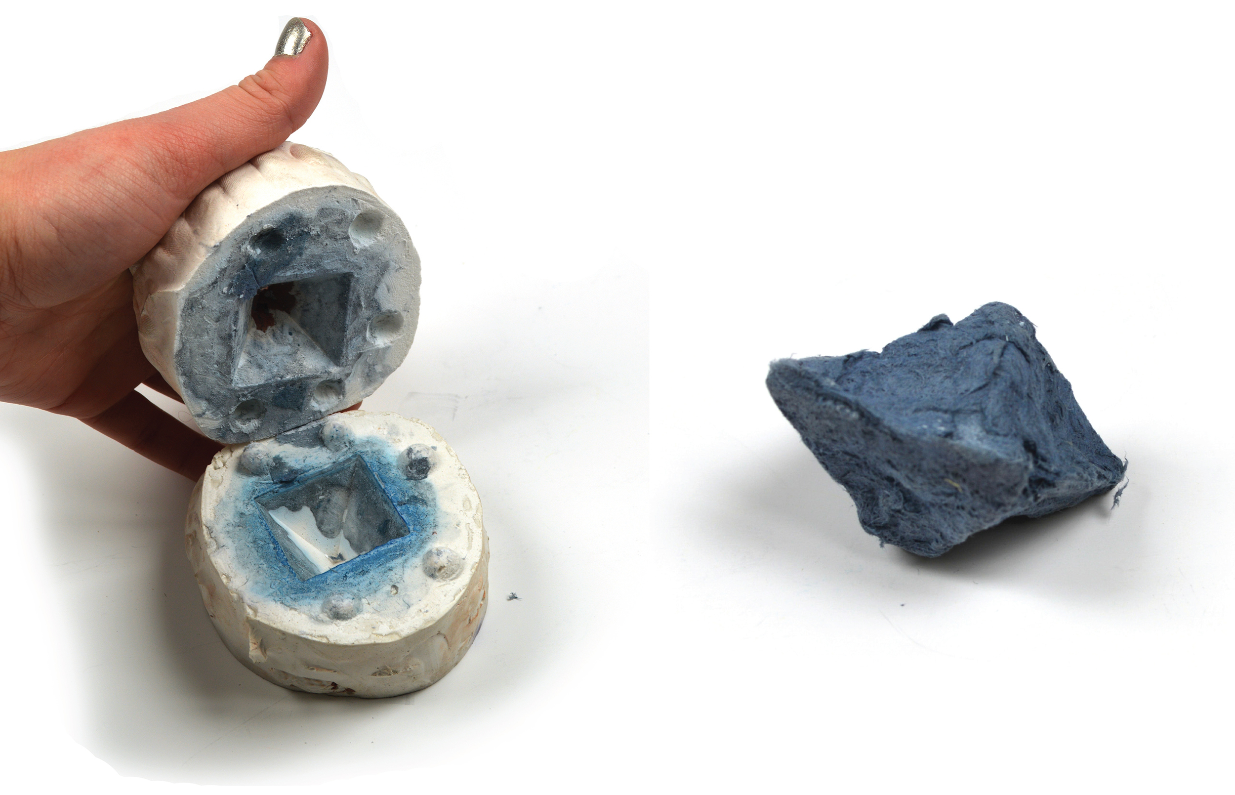 dyed composite bonded in 2-part plaster mold