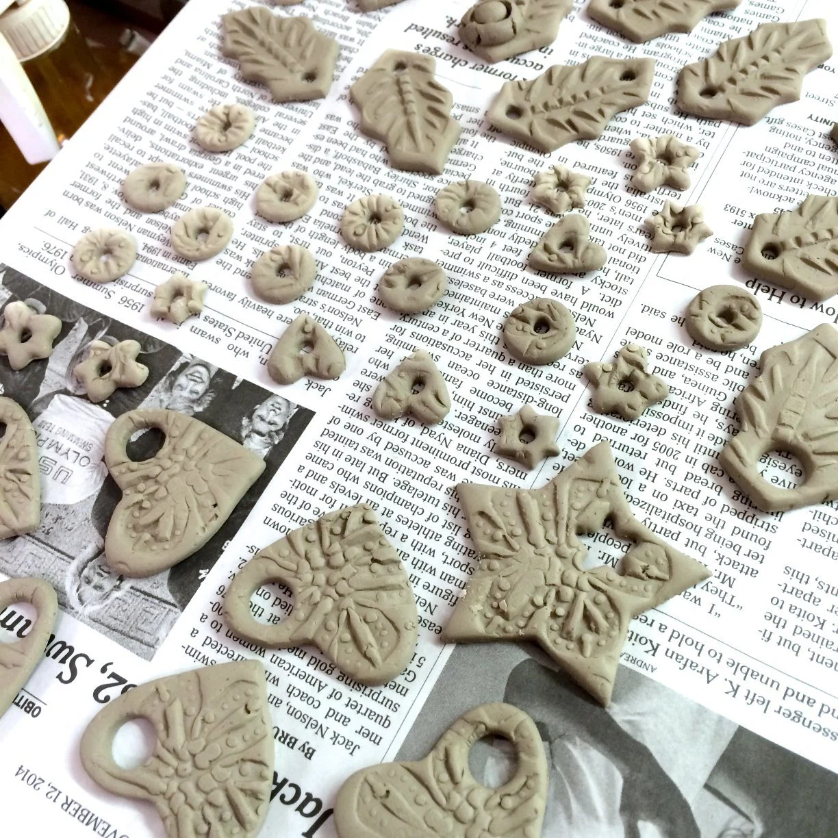 Ornaments, greenware