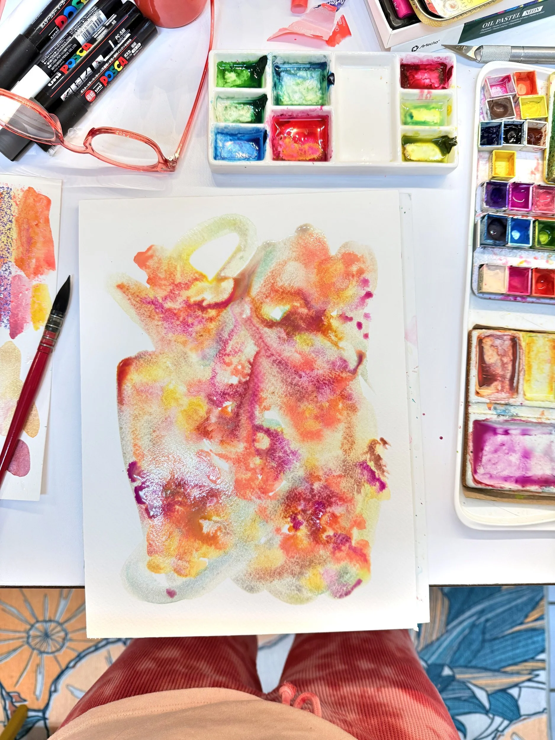 Watercolor wash layer