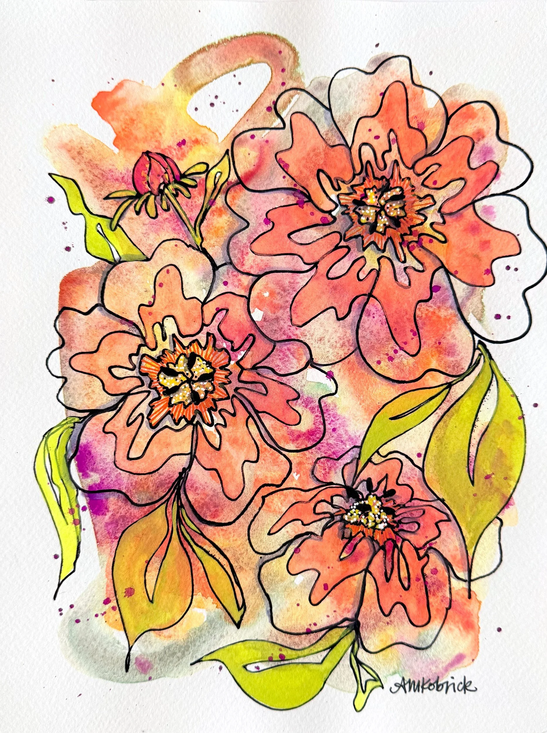 Fuzzy Navel · 9 × 12 in