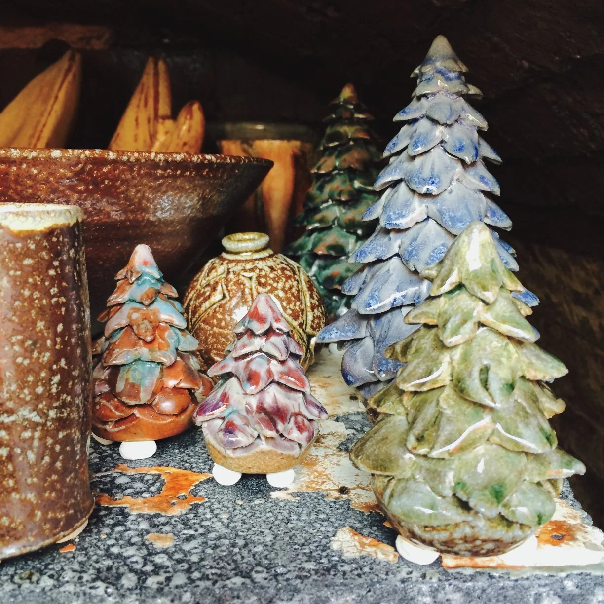 Pine trees in the kiln
