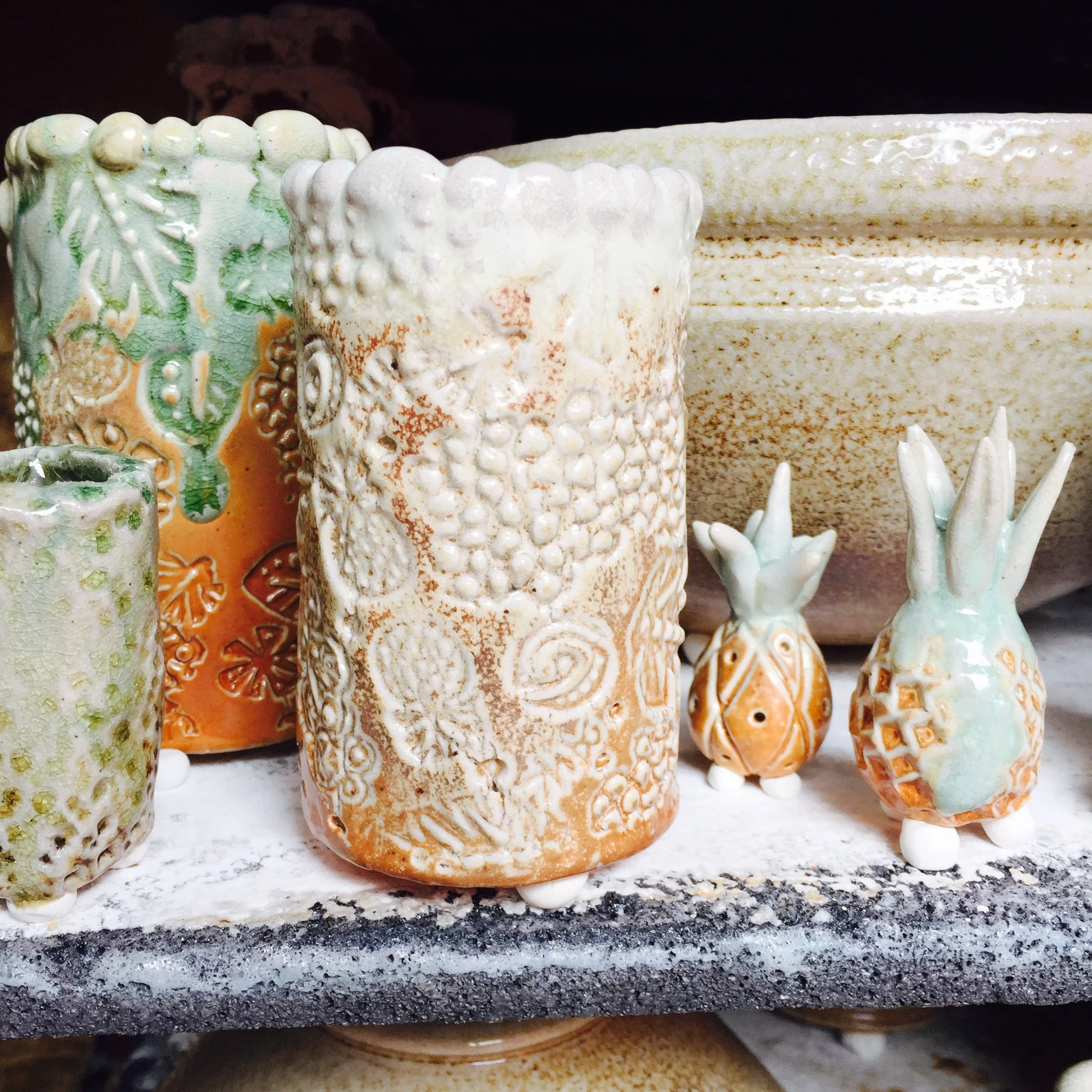 Salt kiln shelf after firing