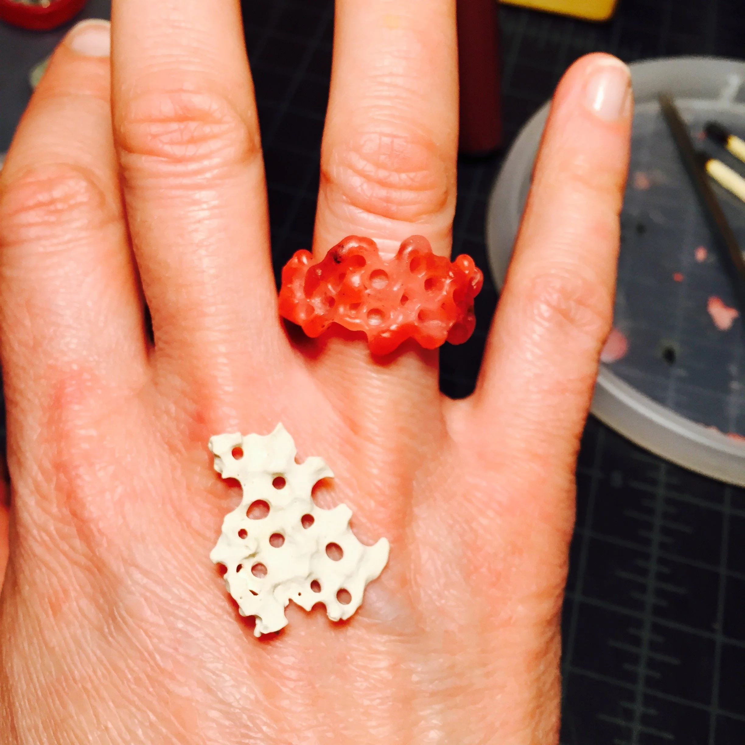 Wax rings before casting