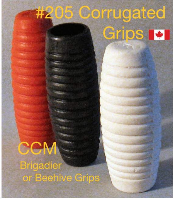 CCM catalogue No. 875 These grips first appeared in the 1915 CCM catalogue and were available until 1960. They were called "Brigadier" in the 1921 catalogue.