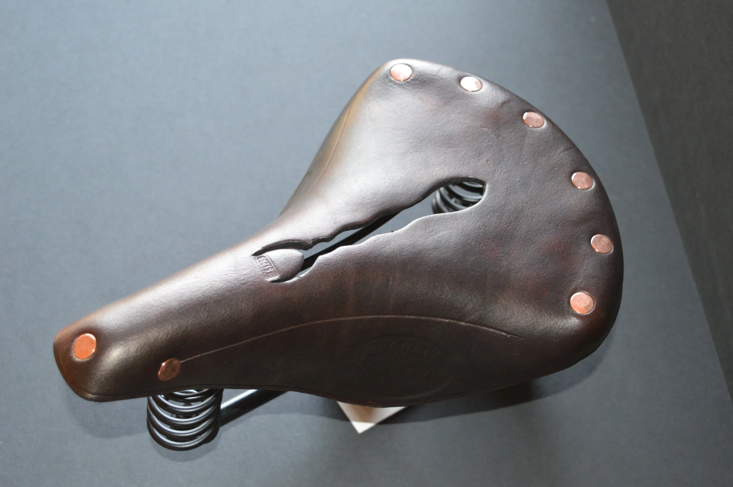 Brooks "International B - 80" with Registered design No. 51293 crab claw cut out.