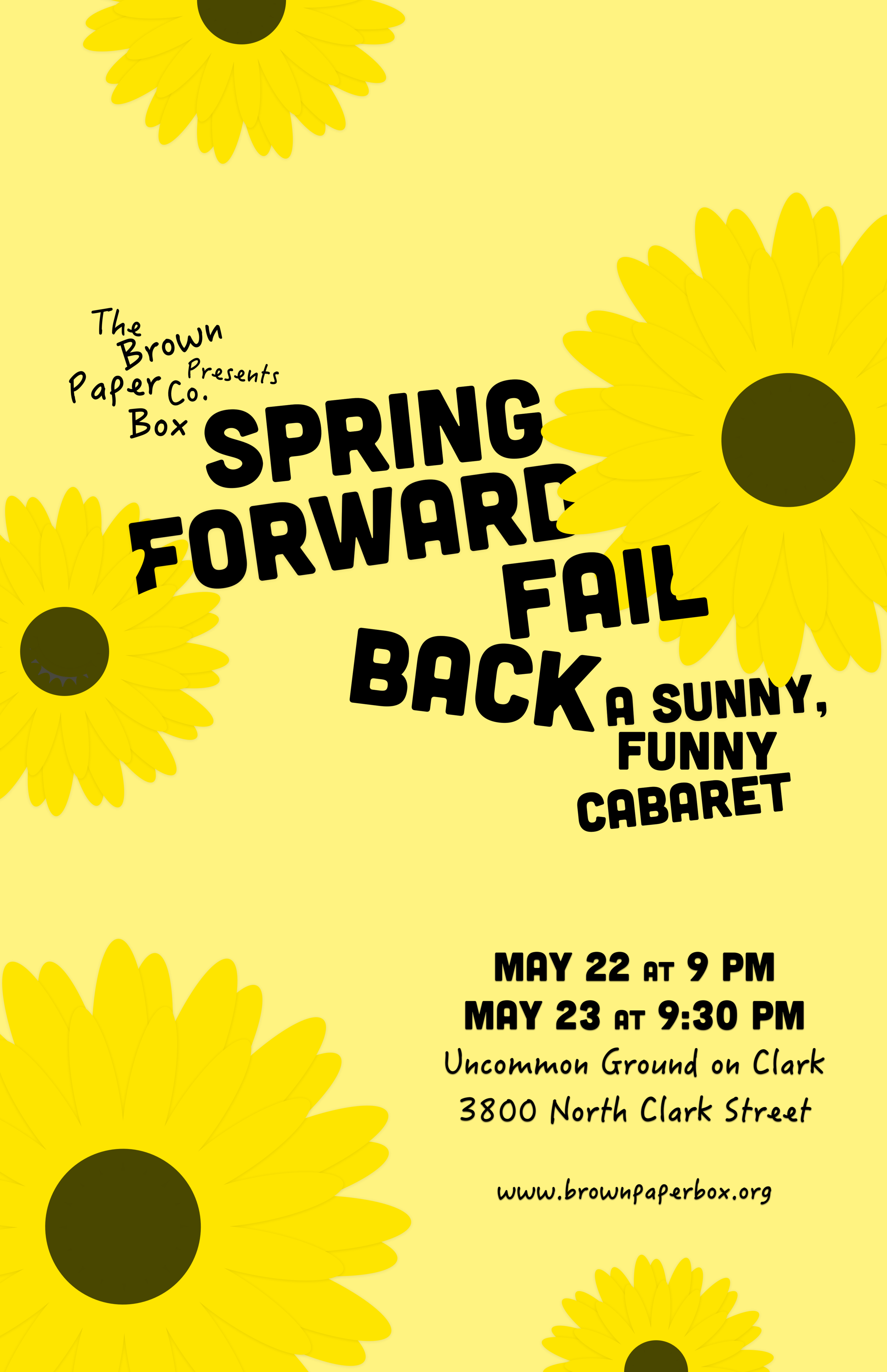 Spring Forward, Fail Back: A sunny, funny cabaret