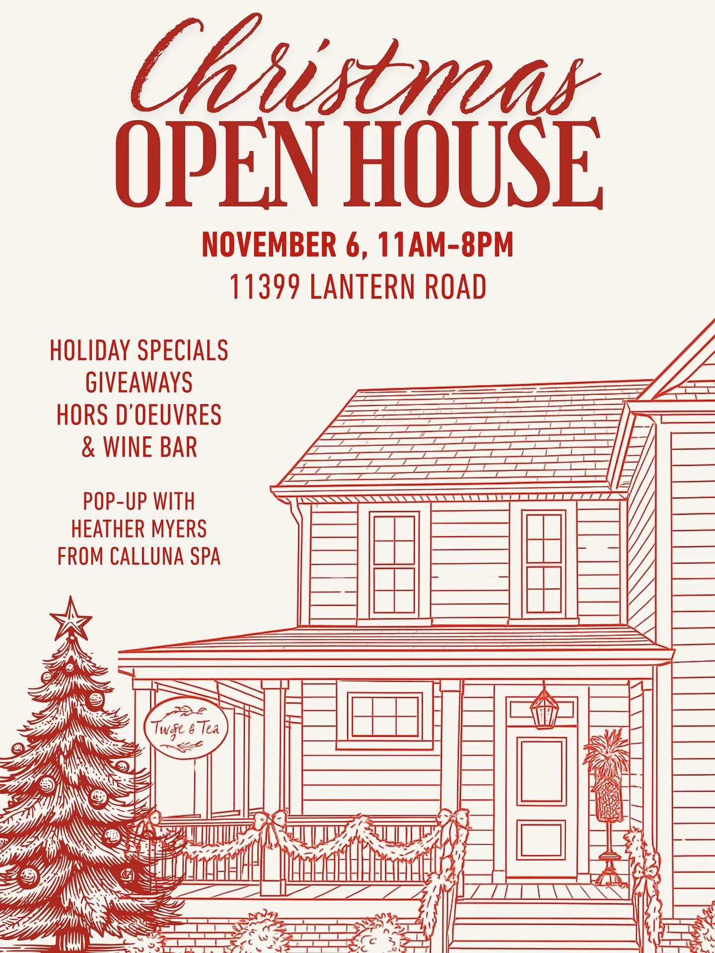 We&rsquo;re officially one week away from our Annual Christmas Open House 🎄🎁🥂 Save the date for Thursday, November 6th from 11am-8pm! We will have an exciting day of holiday specials, giveaways, hors d&rsquo;oeuvres and a wine bar.

We will also h