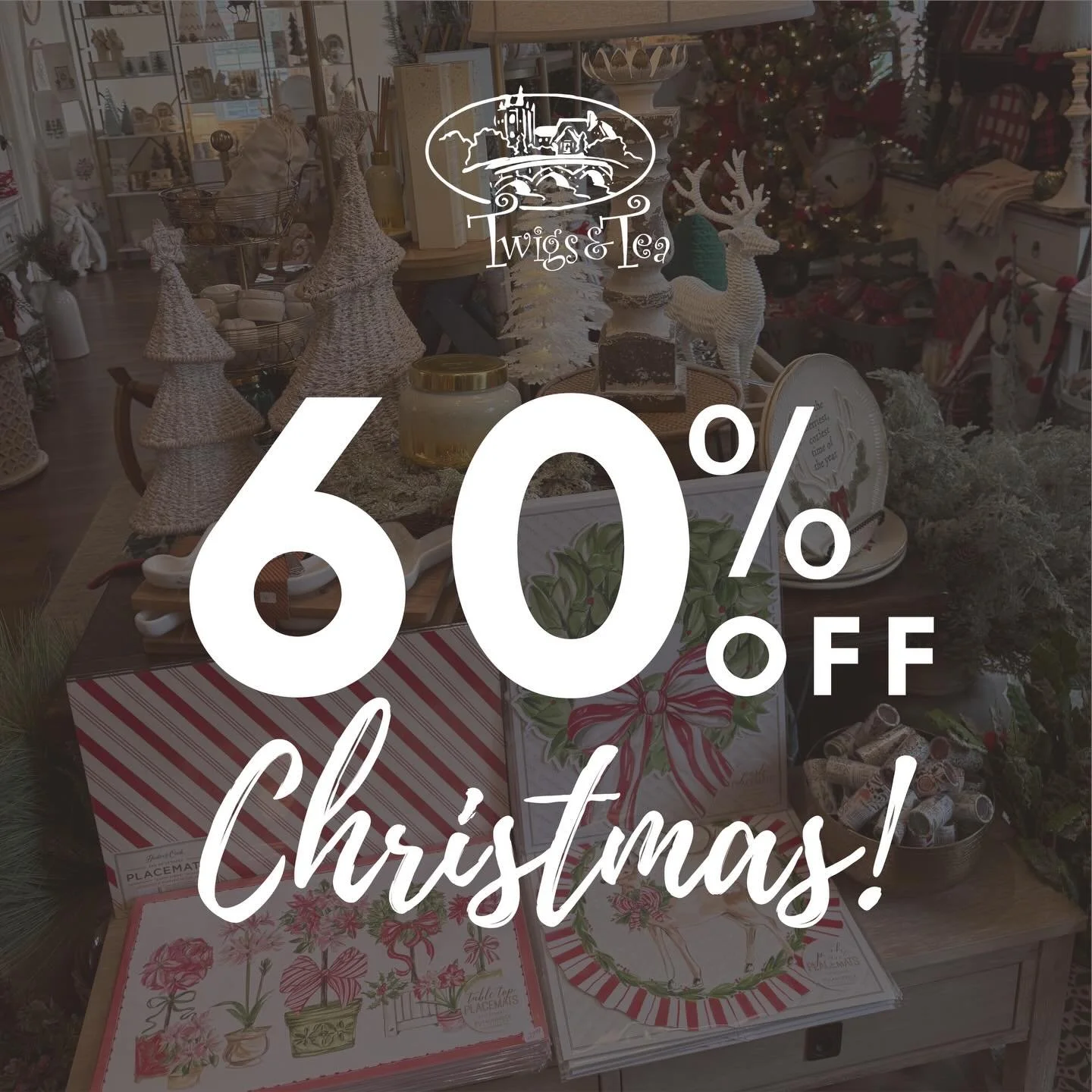60% off CHRISTMAS decor! 🎄 Stock up on all of our holiday favorites for next year!