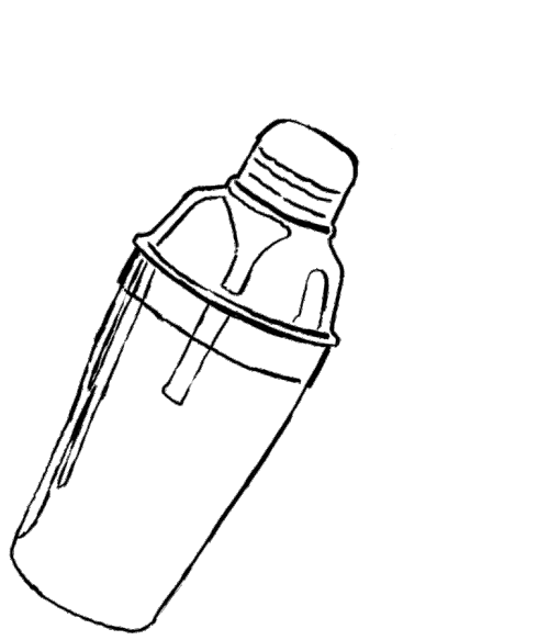 sketch of a drink shaker
