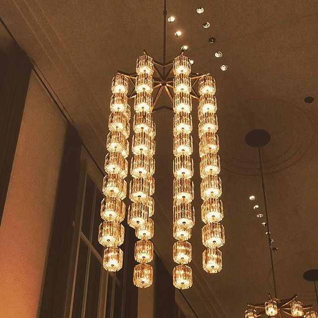 Mid-Century chandeliers at the opera.