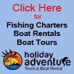 Click above for information on Boat Rentals, Fishing Charters &amp; Tours