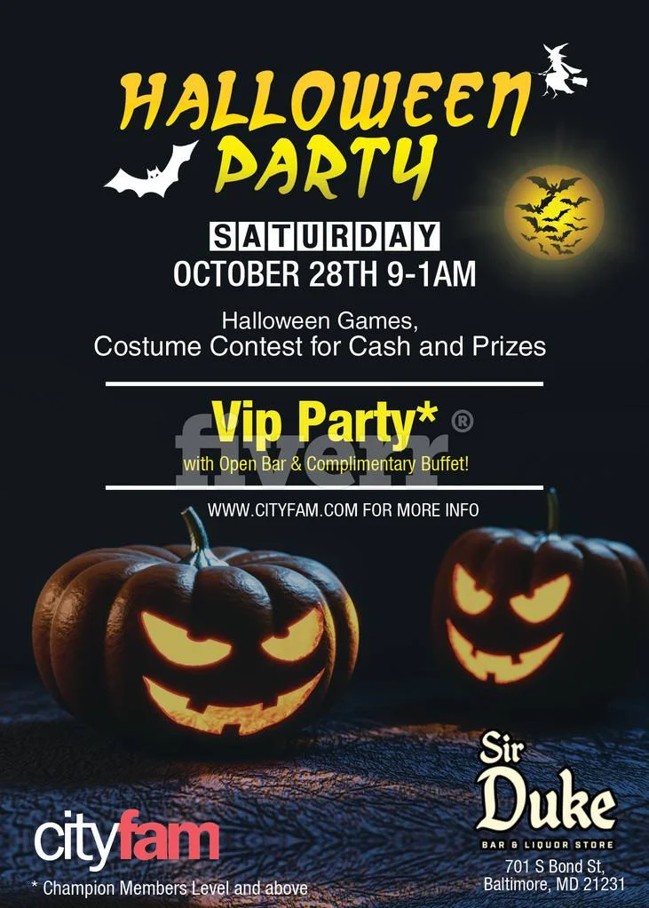 Halloween Party at Sir Duke's!