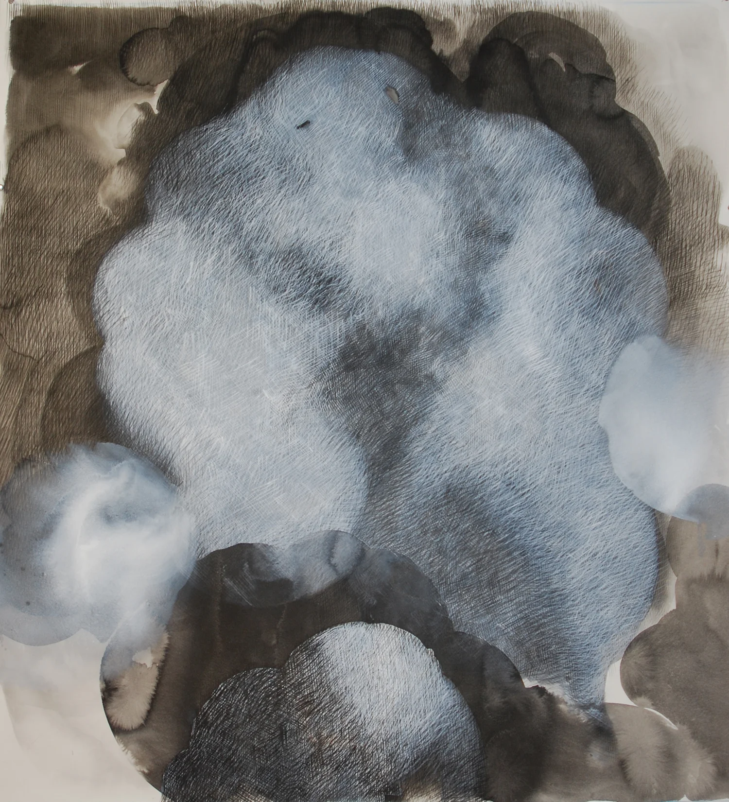 Exhaust 6 ink and gouache on paper 42x43"
