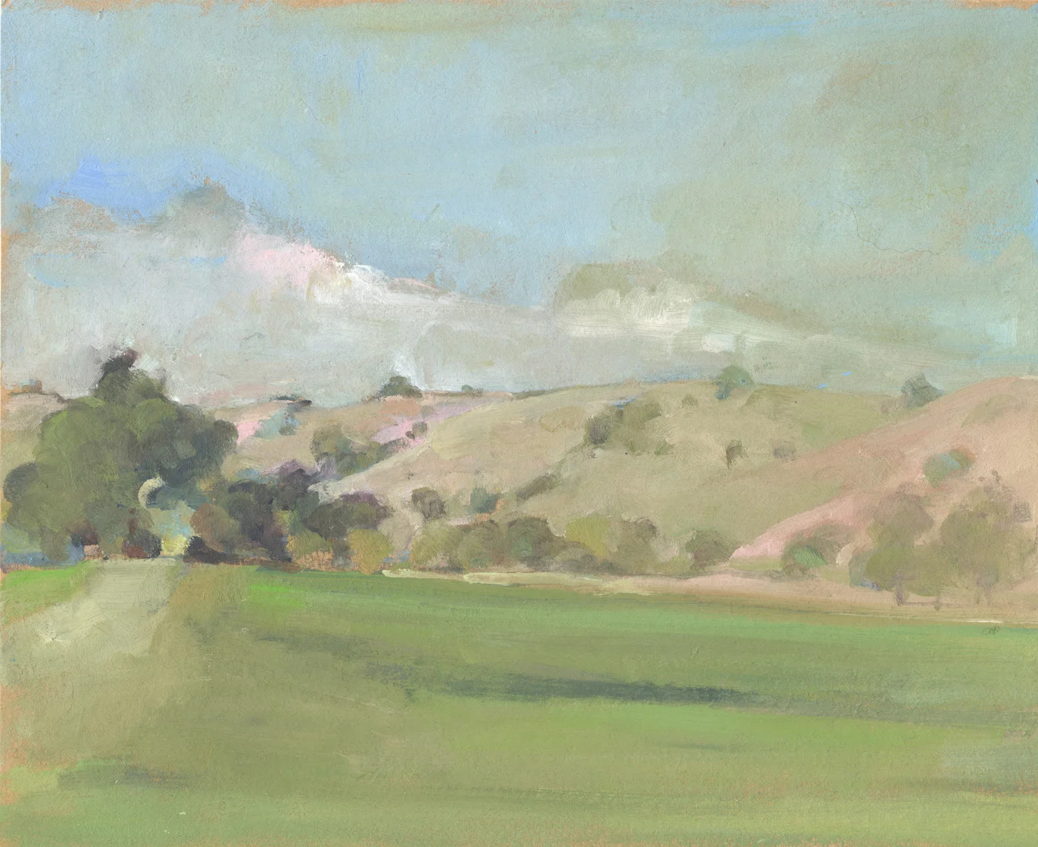 Midland: Spring Dull Hills 8x10" oil on panel