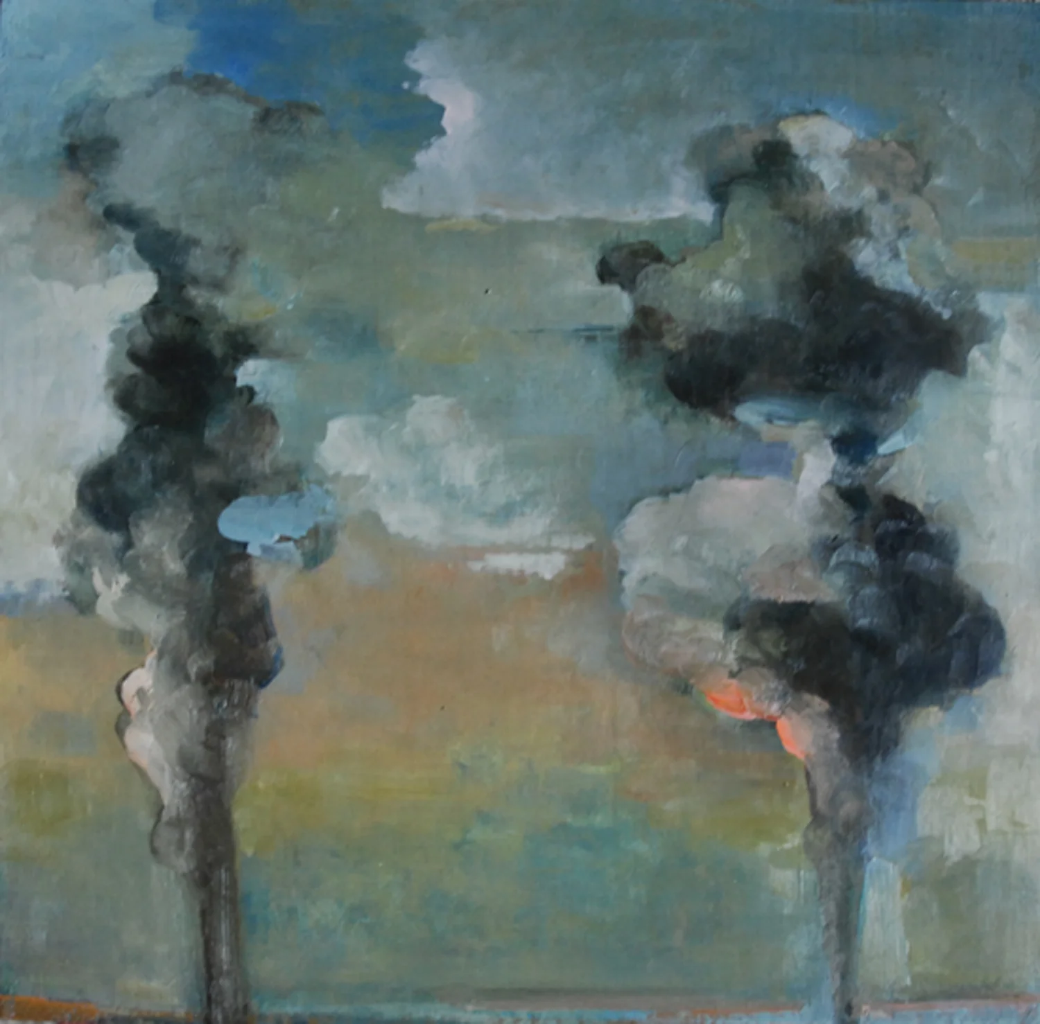 Double Smoke oil on panel 10x10"
