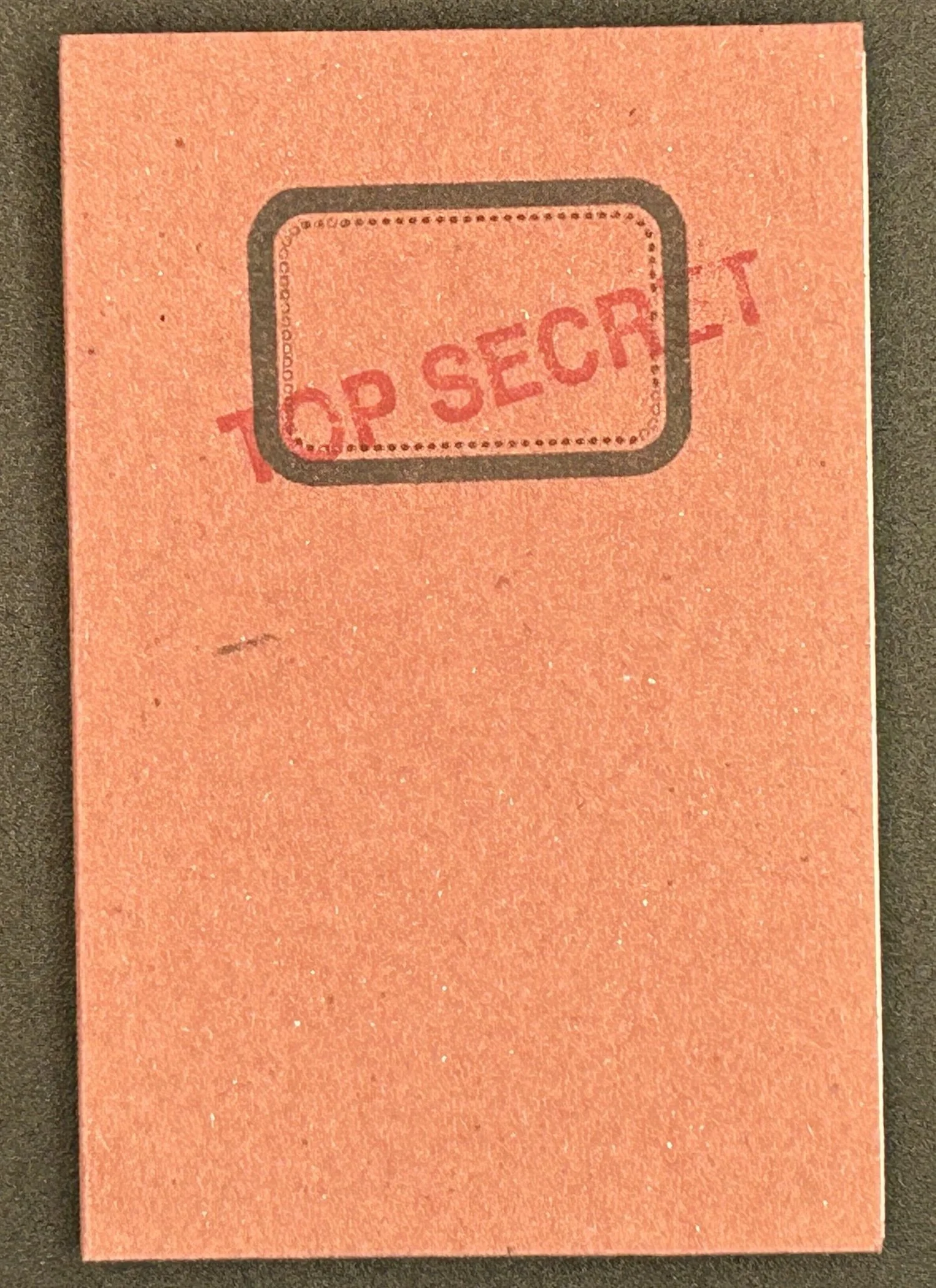 Top Secret, paper, Xerox, stamps, 4" x 3", 2025