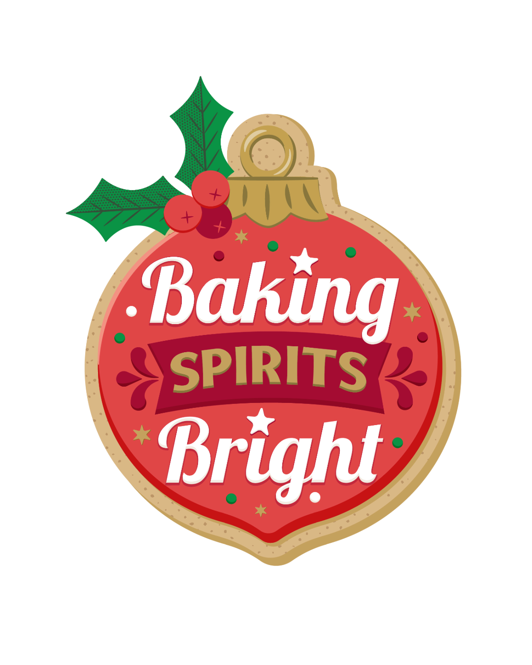 Illustrated icons for Elf on the Shelf branding style guide, includes cookie with "baking Sprits Bright"