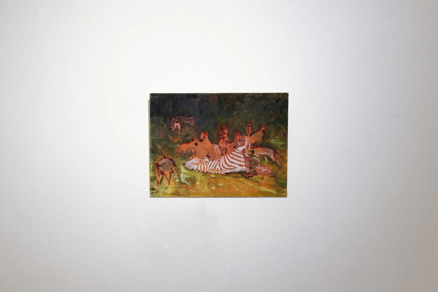 © Lorella Paleni - Seekers 6 Oil on board, 30,5 x 40,5 cm (12” x 16”), 2020 Instal view from solo exhibition Dcéra Anubis, 2022