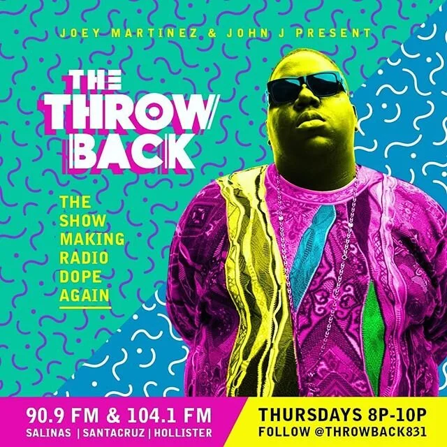 @notorious_big_  #LIVES on the @throwback831 #WestCoast #Radio #Salinas #SantaCruz #Monterey #KingCity #Hollister #Gilroy | #90 #2000 #Hiphop #Funk #Freestyle #Breakbeats