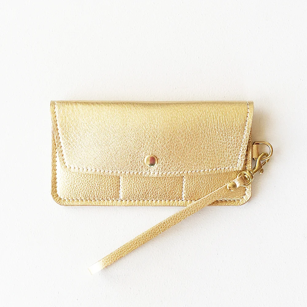 Gold Minimal iPhone Wallet with Wrist Strap.jpg