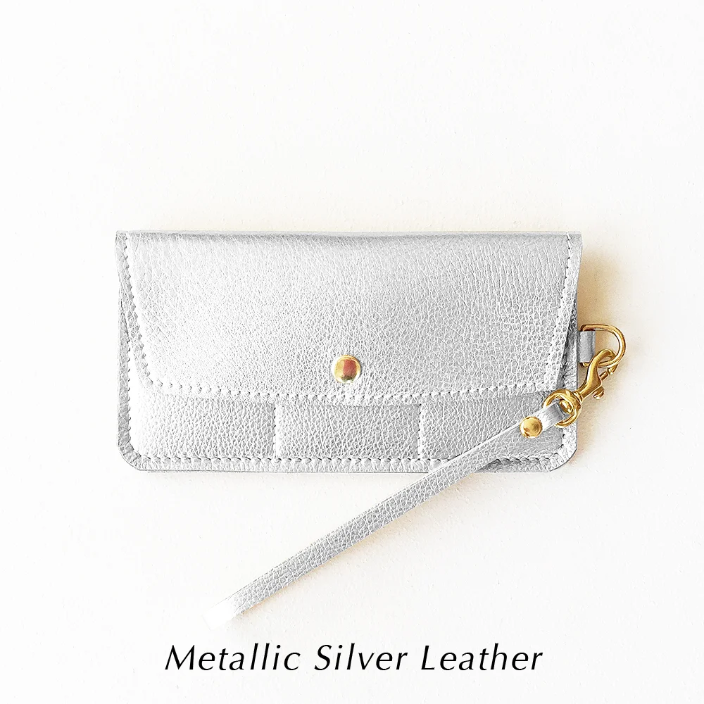 Silver Minimal iPhone Wallet with Wrist Strap Type.jpg