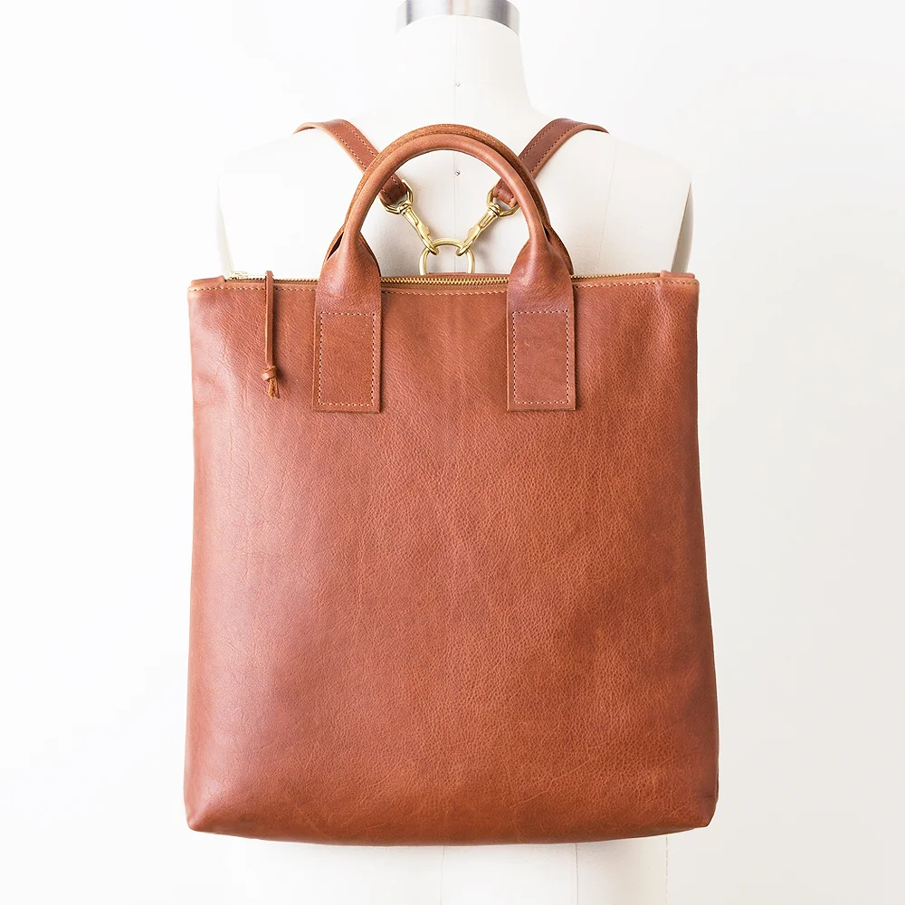 NEW Brown Leather Convertible Backpack.jpg