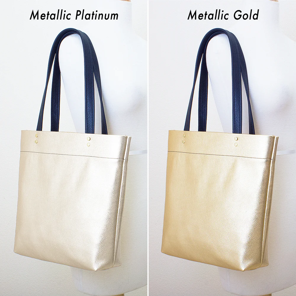 Metallic Gold and Platinum Leather Totes.jpg