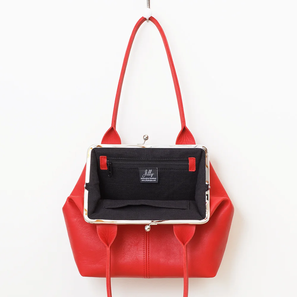 Large Red Leather Kiss Lock on Hook Open.jpg