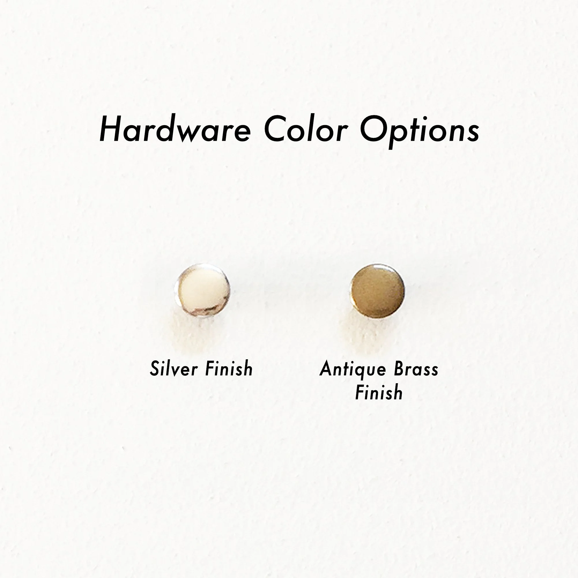 Hardware color options for kiss lock handbag.