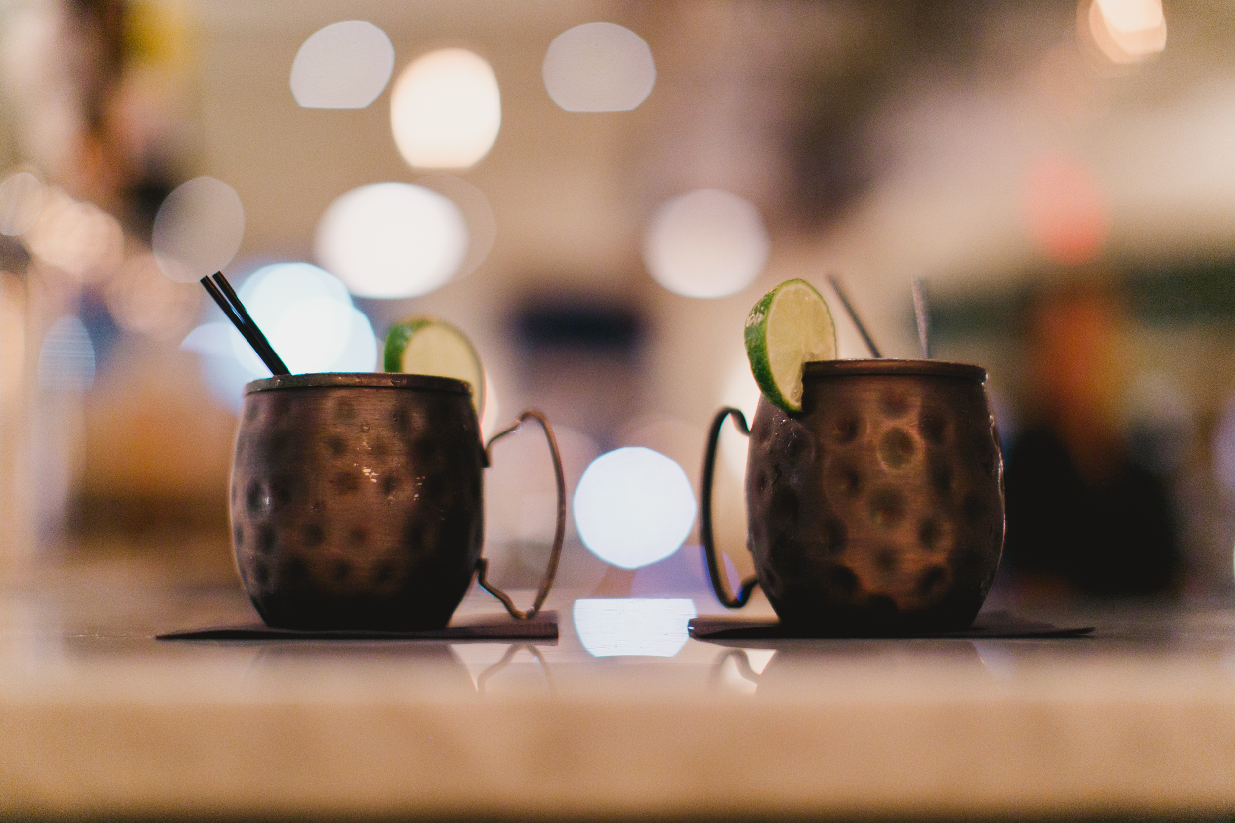 A delightful twist on a Moscow Mule w Sake.