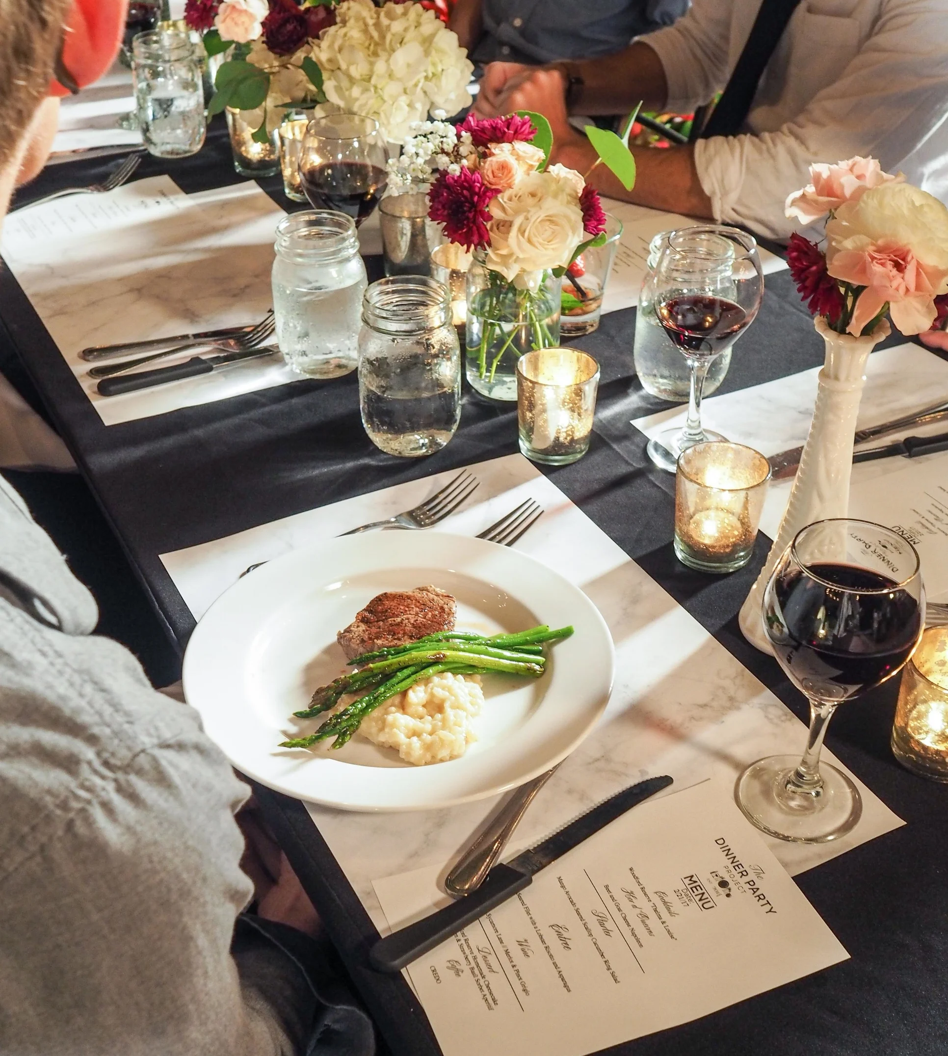Main course: Seared Filet with Lobster Risotto and Asparagus