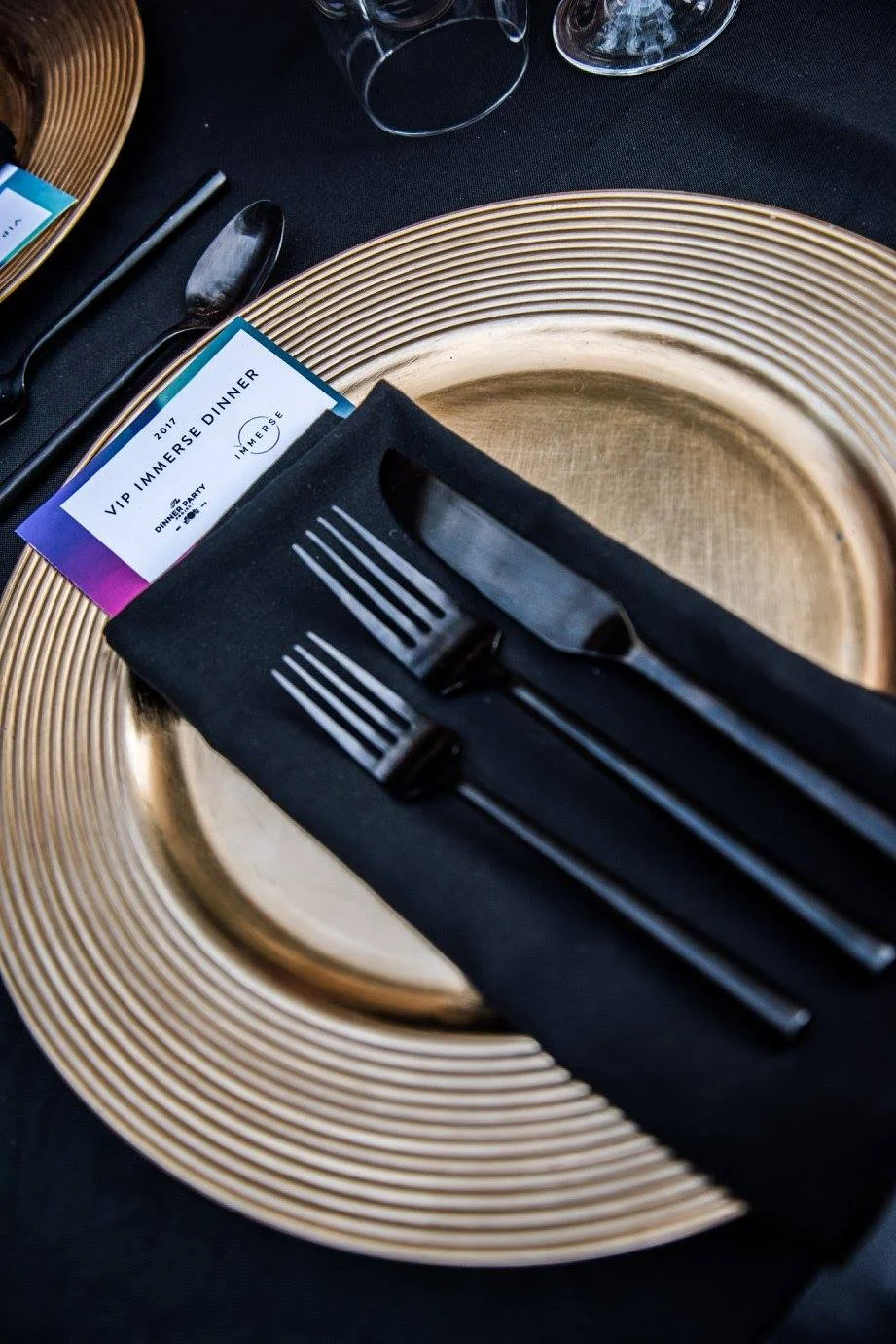 We always are crushing on that Black Matte Silverware by Treasury Rentals.