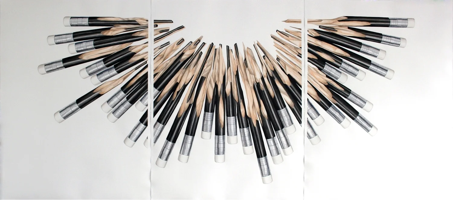 Estructura modular 1 , 2013. Acuarela sobre papel. Tríptico, 105 x 235.5 cm.