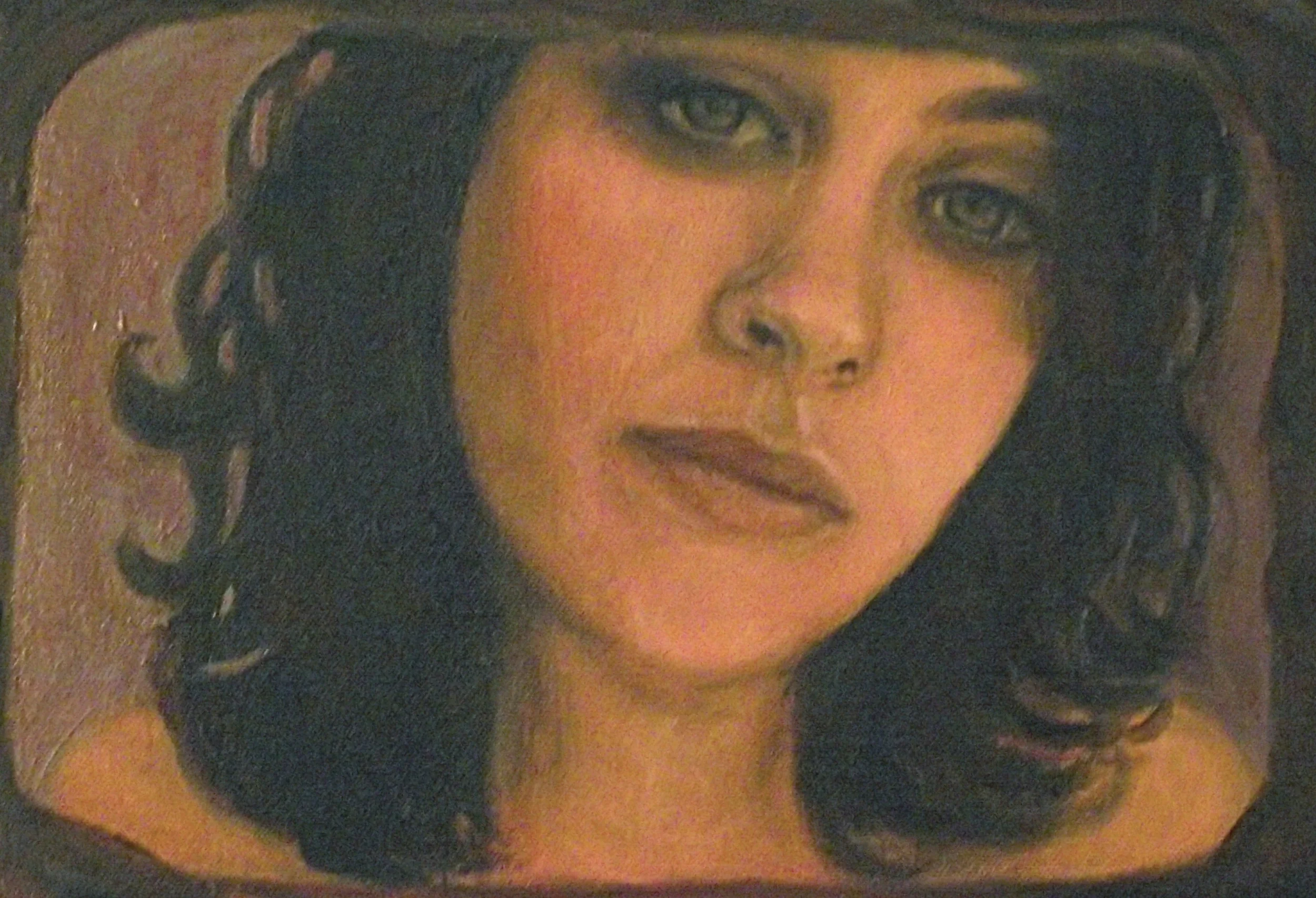 self-portrait, oil & acrylic, 2010