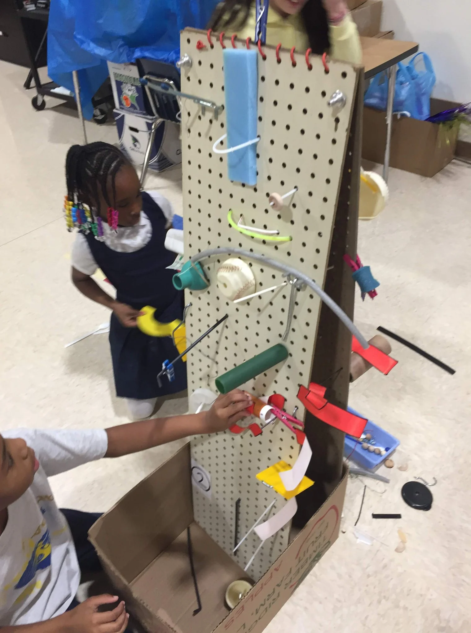 Marble runs during an after school program