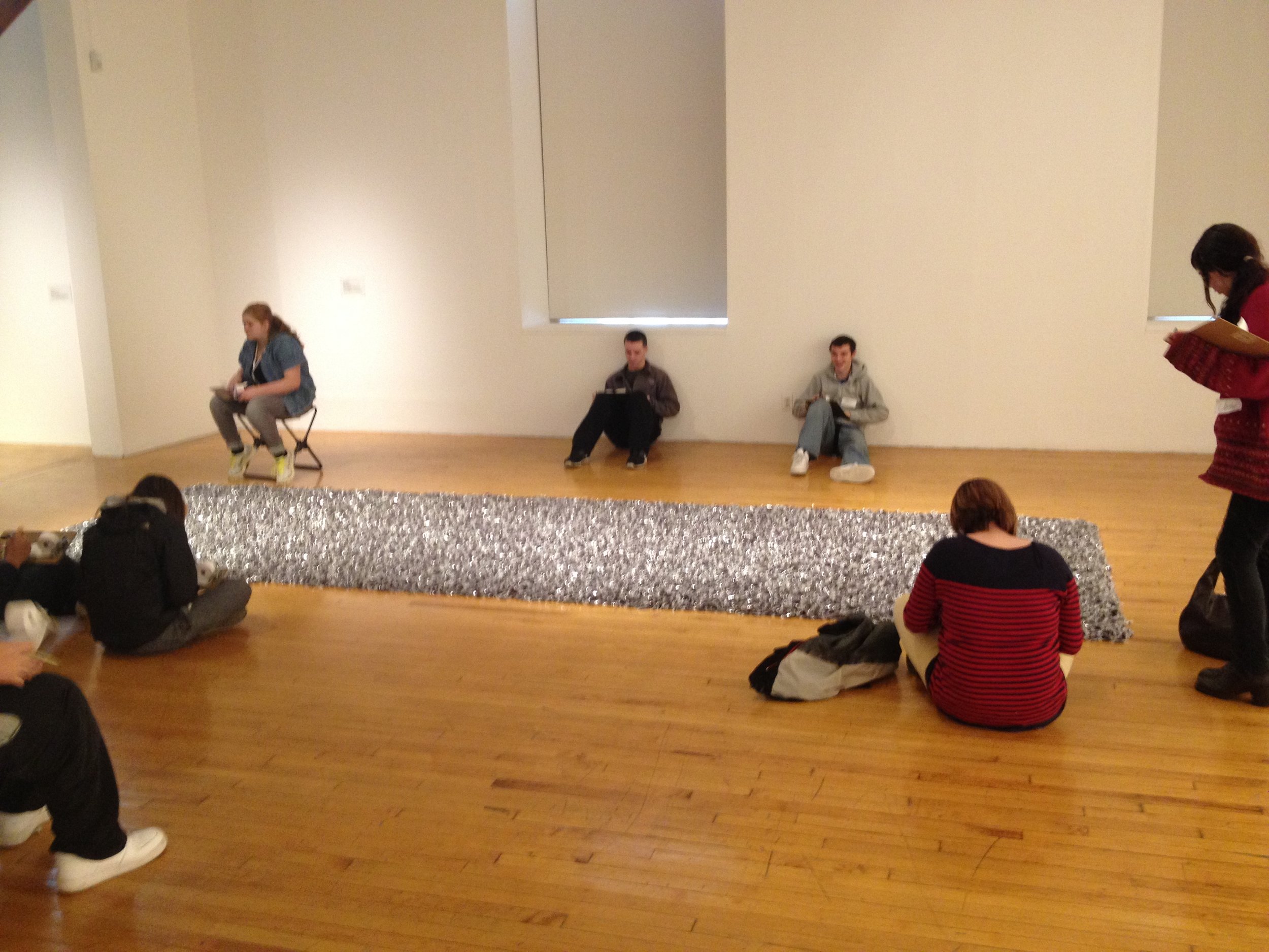 Visiting the galleries at Mass College of Art 