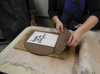 Demonstrating the slab roller