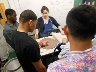 Demonstrating the slab roller