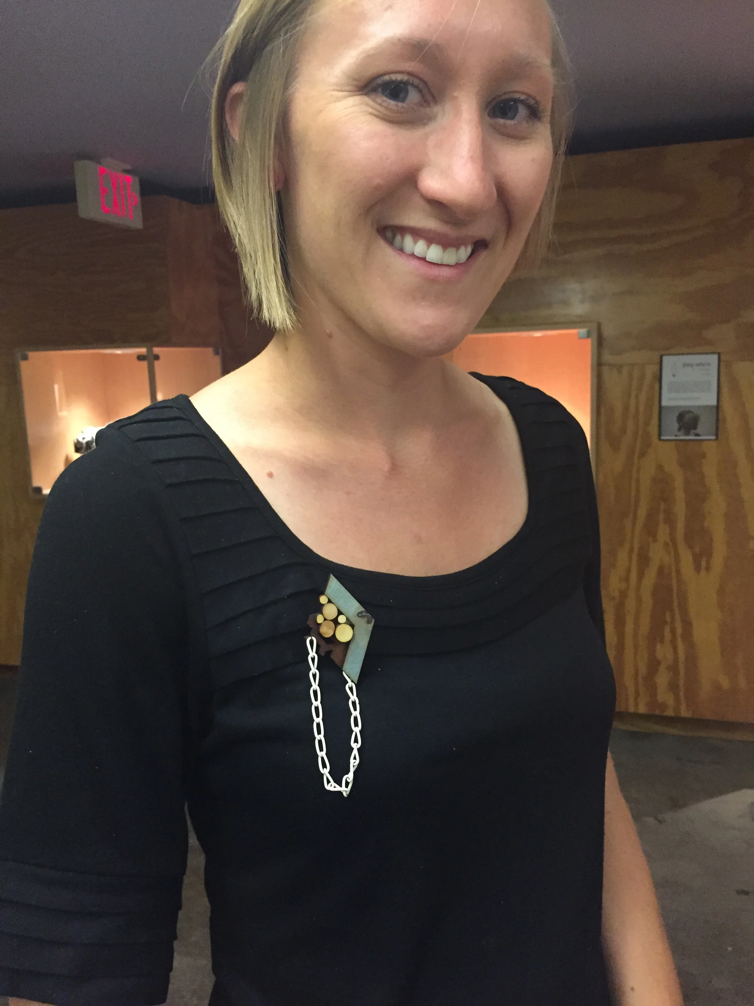 Laser cut wood scrap jewelry