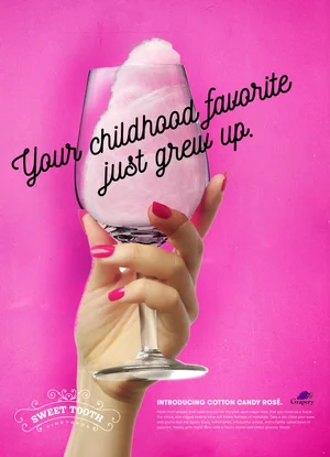 Sweet Tooth Vineyards Cotton Candy Wine Kitty Caissy