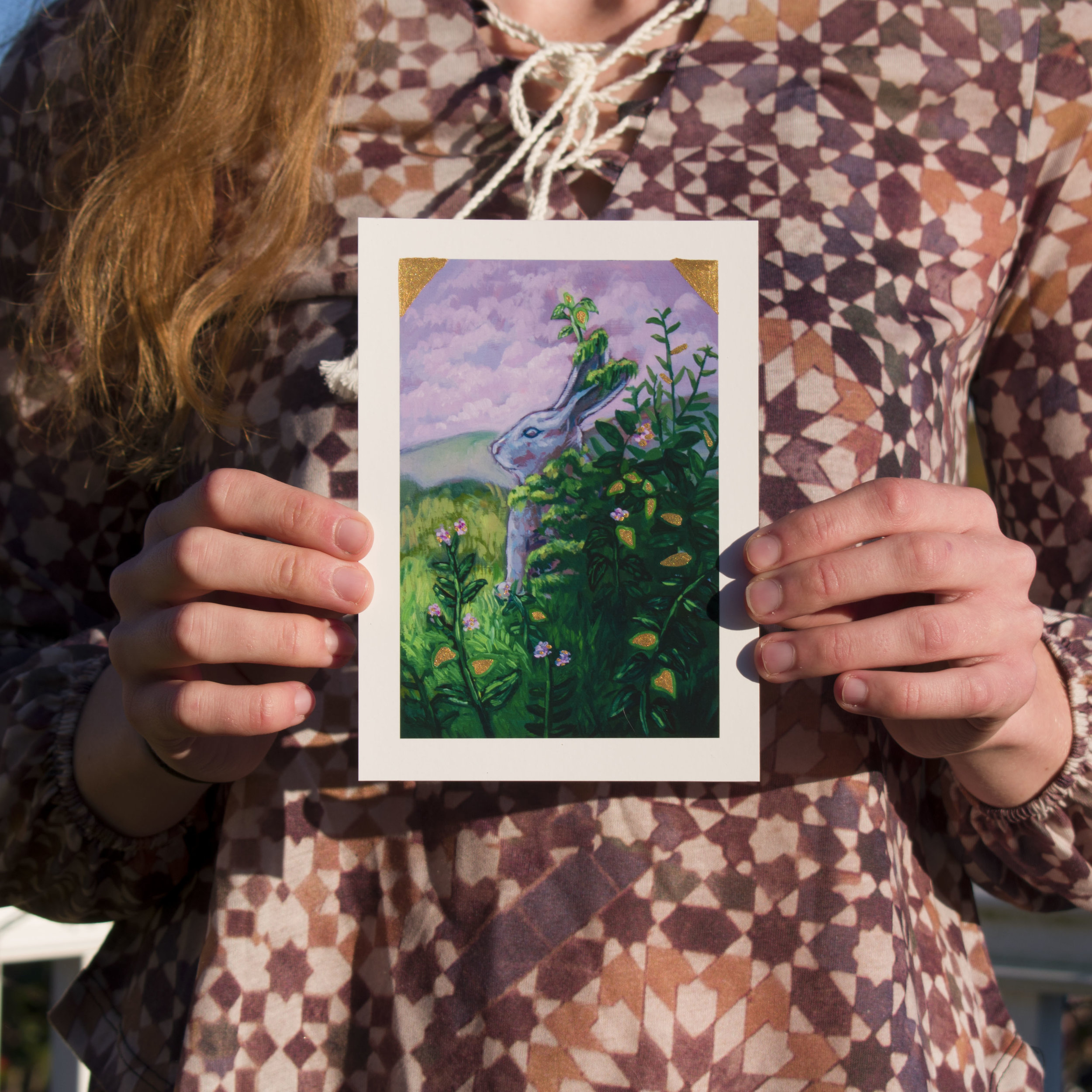 "Deer in Flowers" Original Acrylic Painting