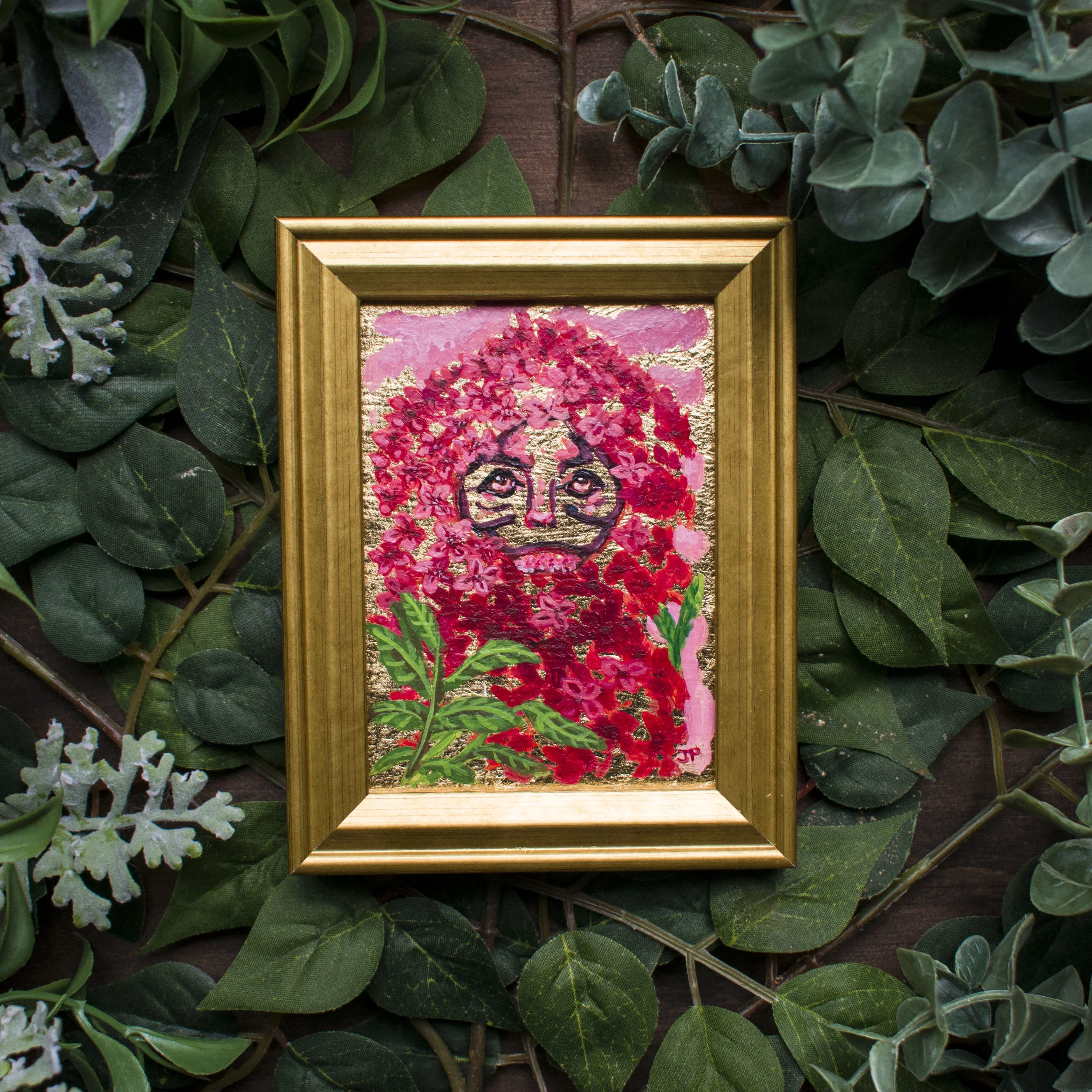 "Red Leaf Monkey" Original Acrylic Mini Painting