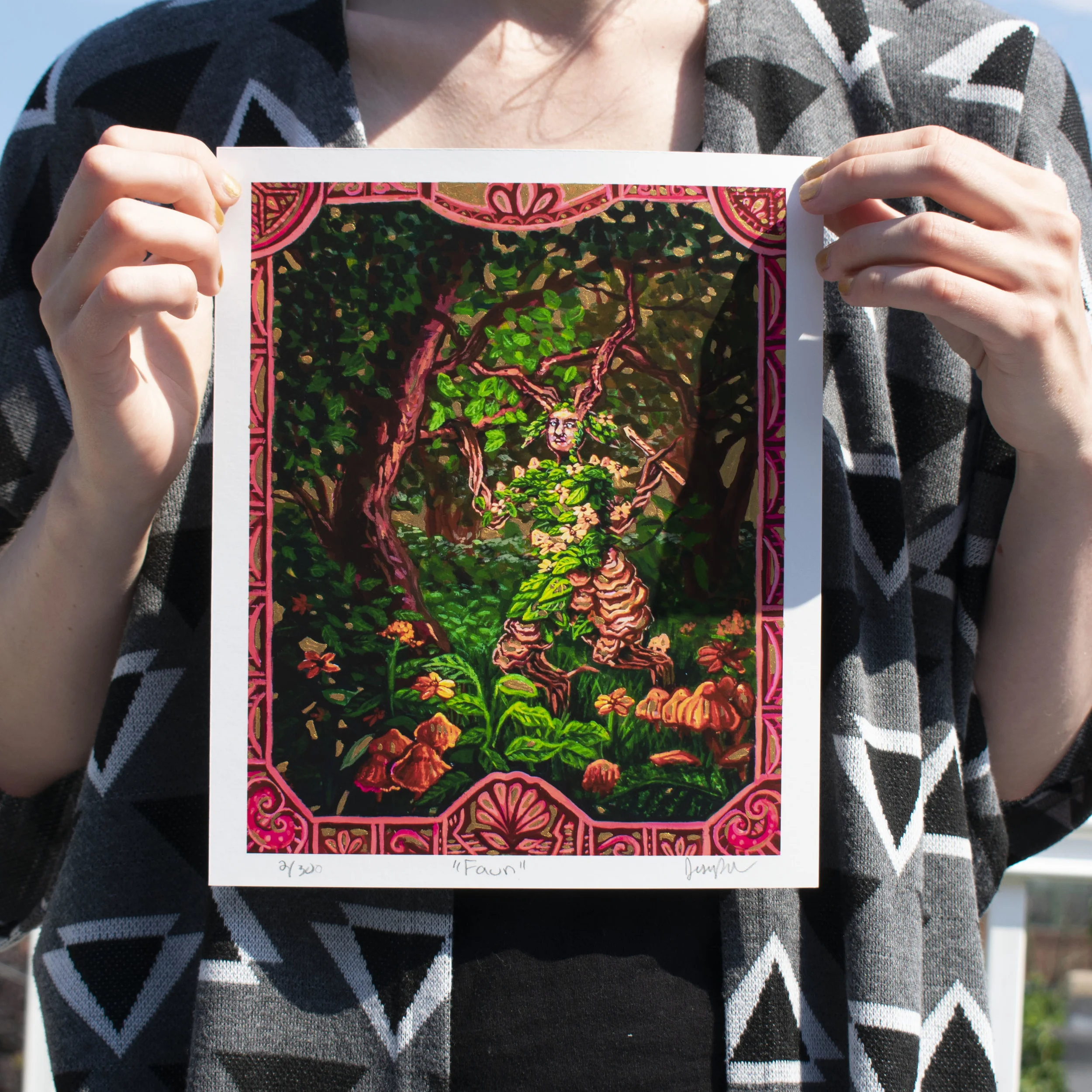 "Faun" Limited Embellished Print