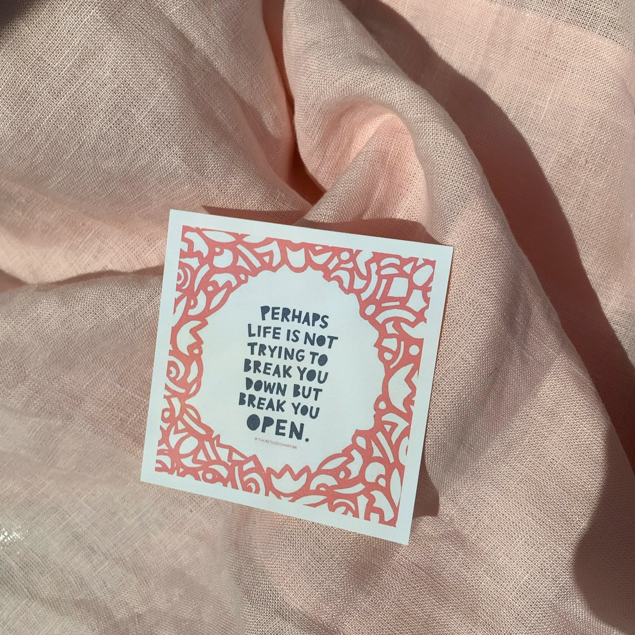 Breaking Open Four Inch Print