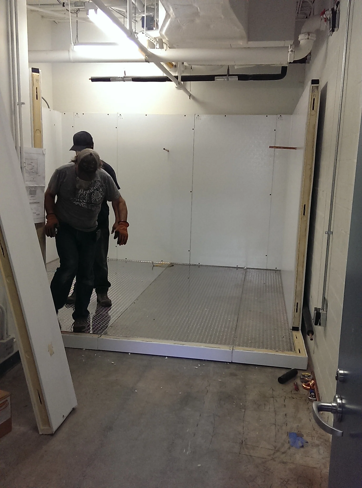 July 27, walk-in freezer delivery day.