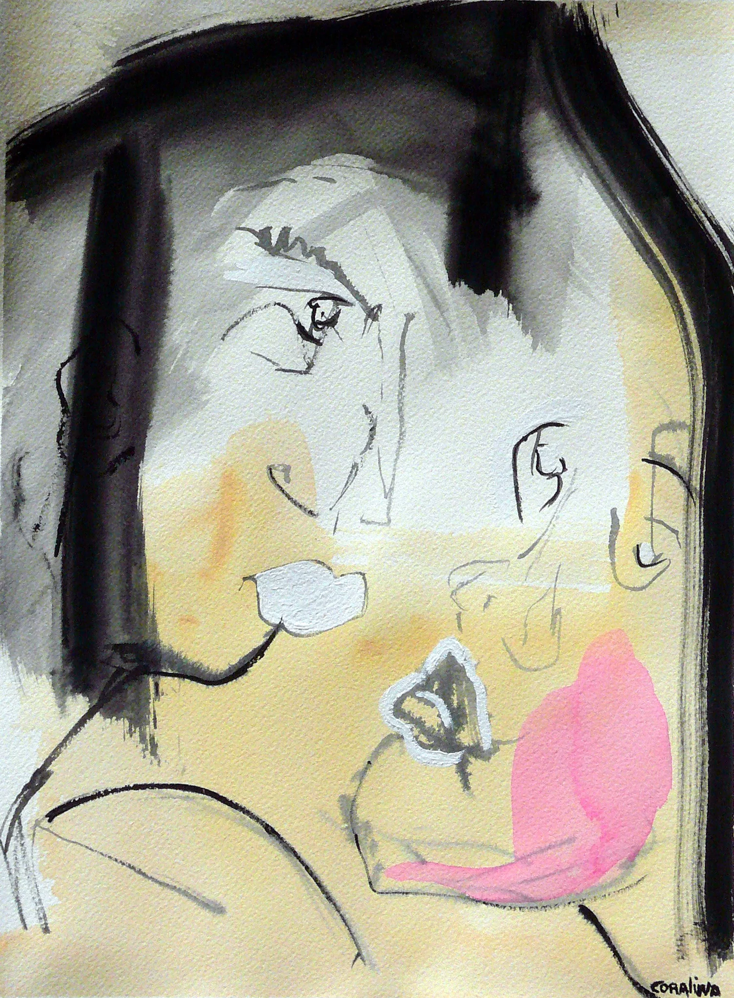 #5 Watercolor on Paper 2x16in (31x41cm)