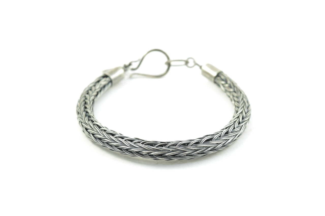 Double Strand Double Viking Knit Bracelet Sterling Silver.png