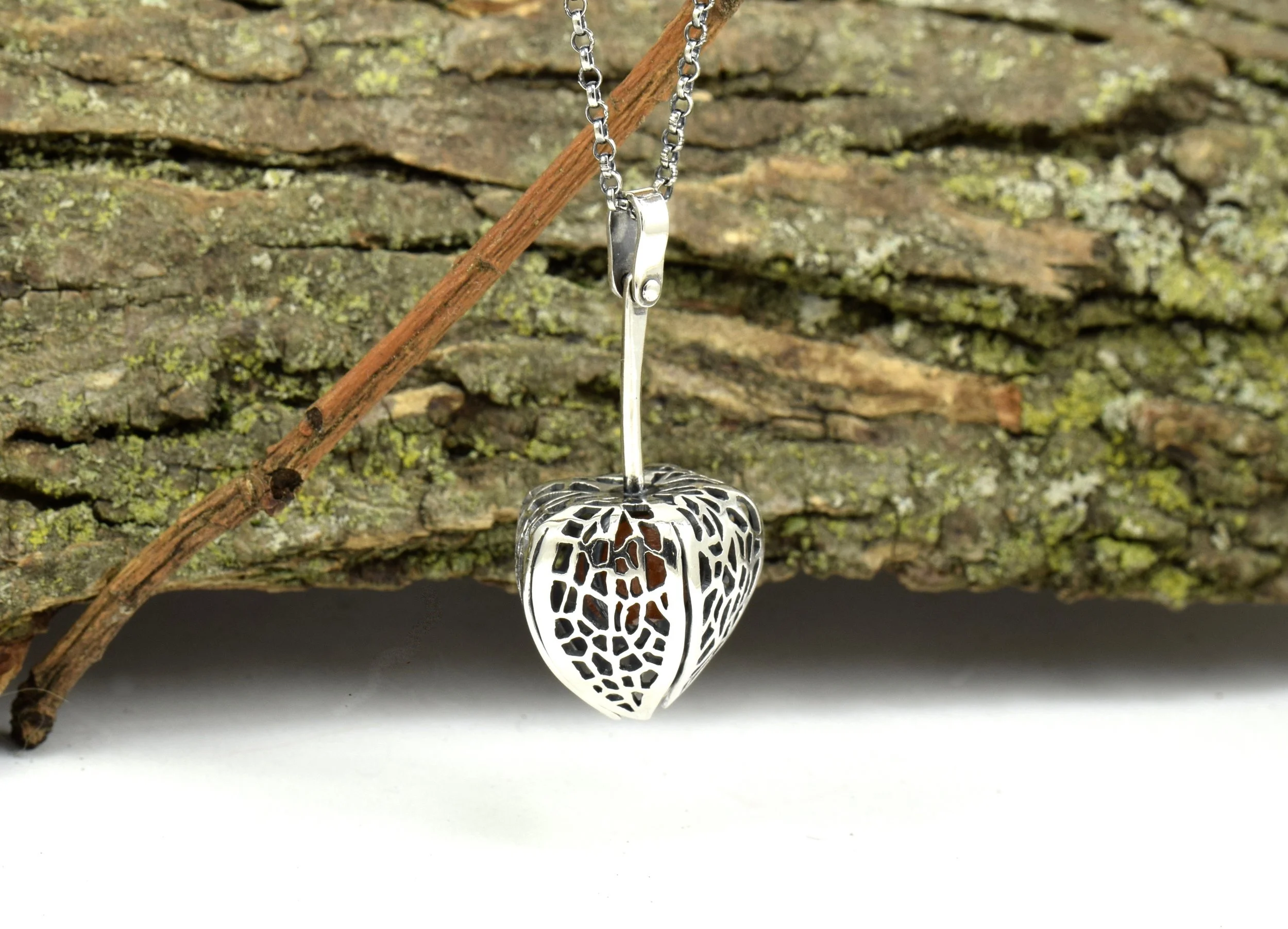 Chinese Lantern Plant Necklace