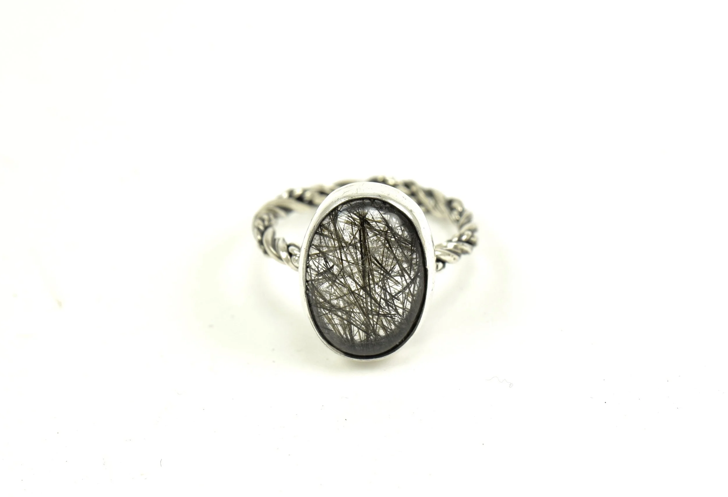 Tourmalinated Quartz Ring - Size 5.5