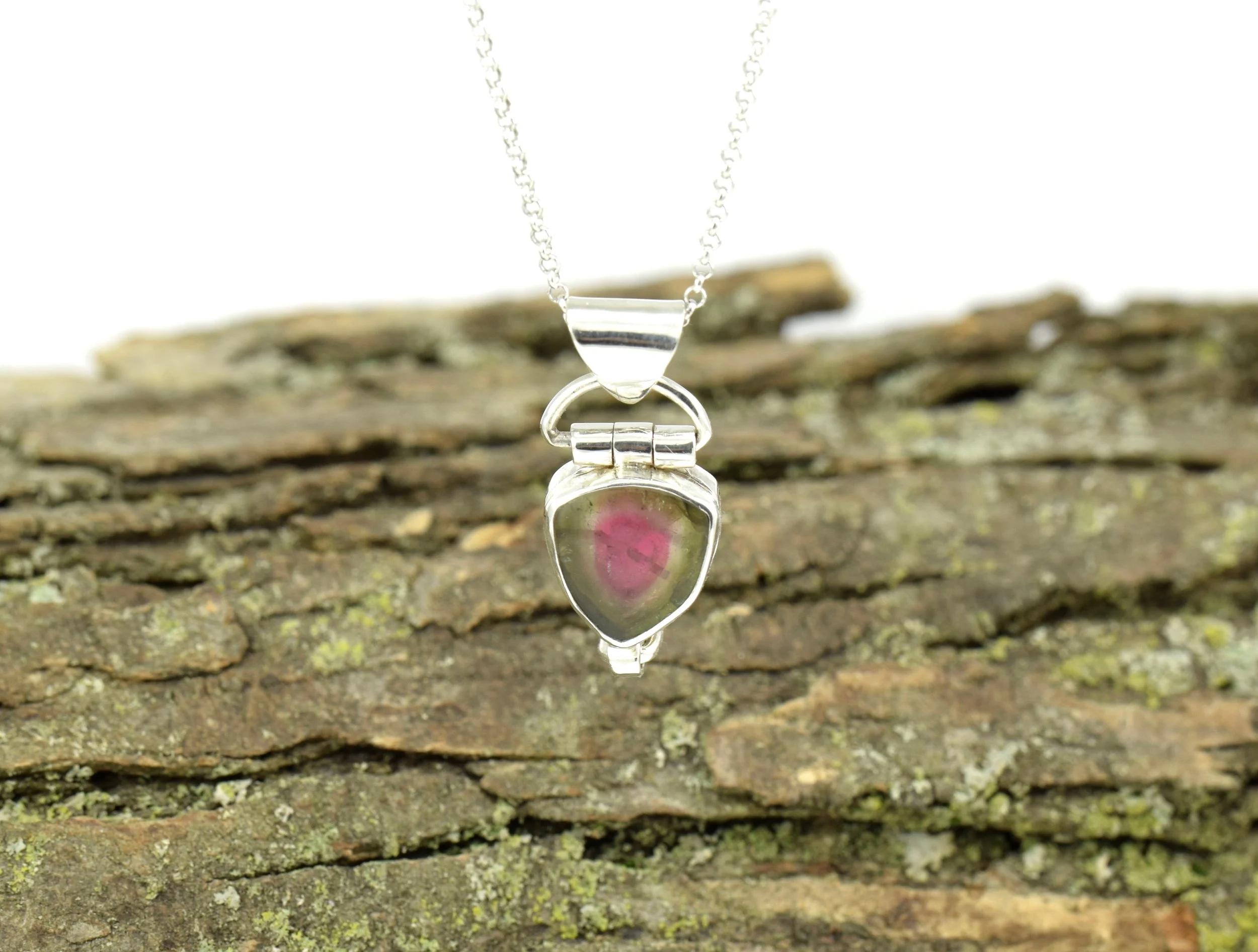 Watermelon Tourmaline Locket